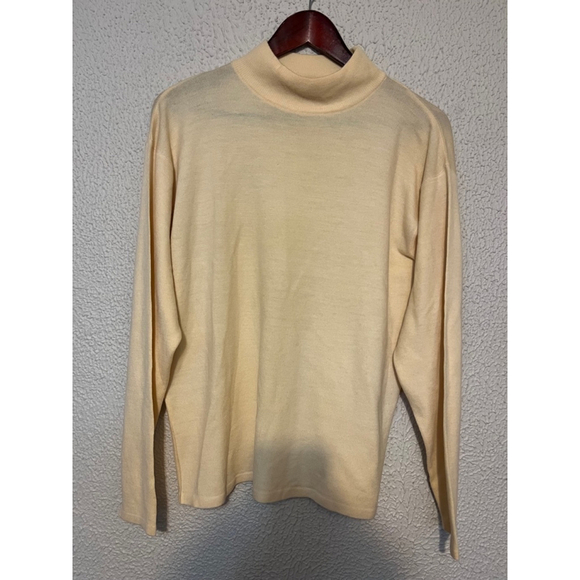 Vtg Henri Bendel Made in Italy Extra Fine Merino Wool Funnel Neck Sweater - Picture 1 of 5
